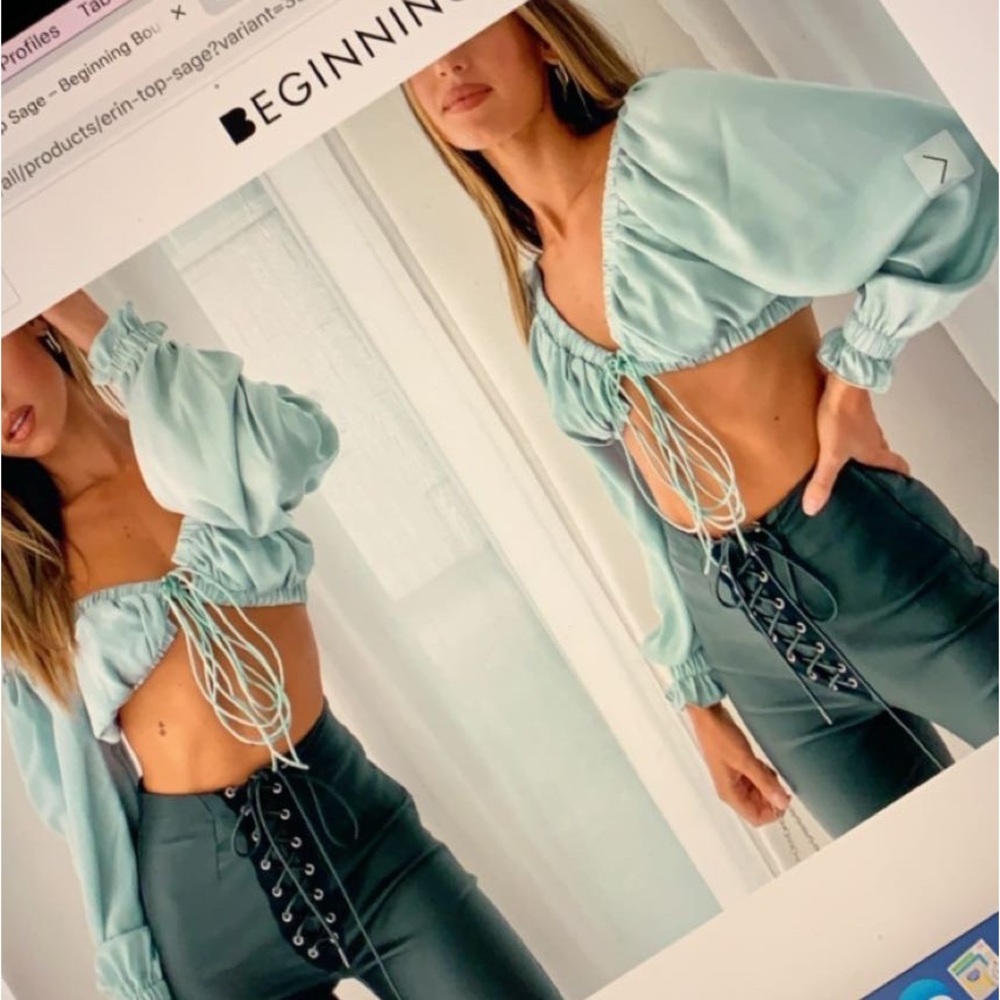 Beginning boutique crop top